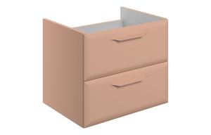 Stafford 600mm Wall Hung 2 Drawer Basin Unit (No Top) - Matt Apricot